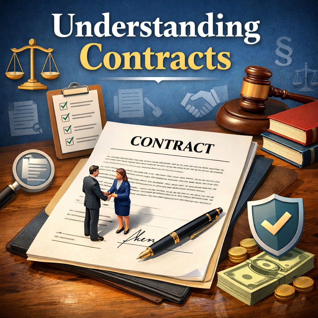 Detailed renovation contract on a wooden table